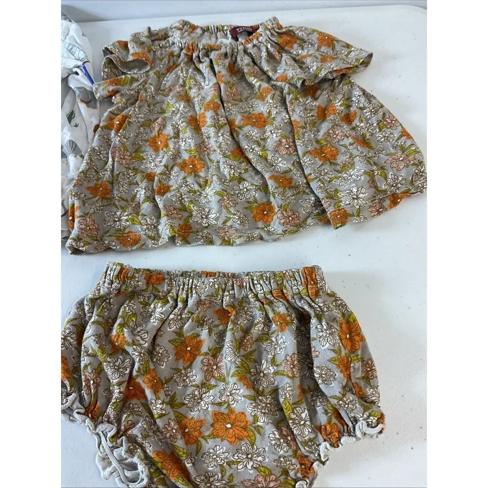 baby girl bamboo 3PC Lot 6-12 mos‎ Kyte Texas Dress, milk barn set